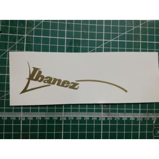 Ibanez logo guitar สติ๊กเกอร์​น้ำ​ทึบแสง​ใช้ได้​บน​พื้น​ดำ​