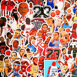 50Pcs/Set ❉ NBA Superstar Mixed Basketball Star Series 04 Sports Stickers ❉ Waterproof DIY Fashion Decals Doodle Stickers