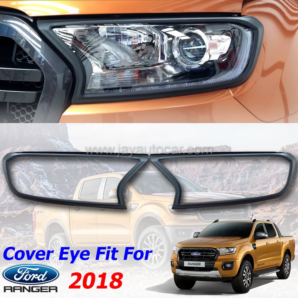 ครอบไฟหน้า สีดำด้าน รถกะบะ ฟอร์ดเรนเจอร์ Ford Ranger 2018 Wildtrack