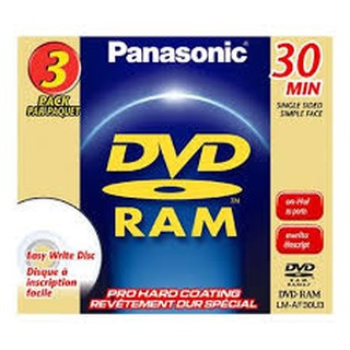 Panasonic LM-RF30E3 8CM Rewritable DVD-RAM for Camcorders (3 Pack)