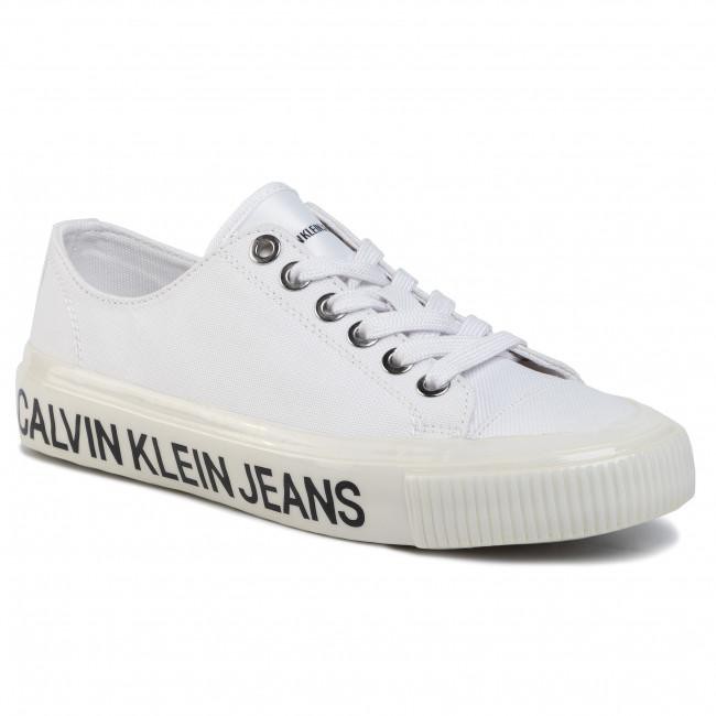 CALVIN KLEIN JEANS รองเท้าผ้าใบผู้ชาย | DESTINEE Sneakers in WHITE รองเท้าผ้าใบ รองเท้าผ้าใบผู้ชายสี