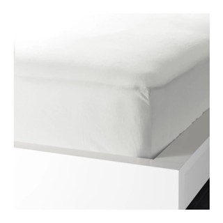 KNOPPA ผ้าปูที่นอนรัดมุม Fitted sheet 90*200 cm (ขาว)