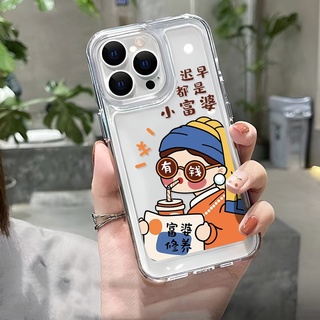 เคสโทรศัพท์มือถือ แบบใส ลายอวกาศรวย สําหรับ iphone 14ProMax 14Plus 13 11 12 7Plus X XR XS Max