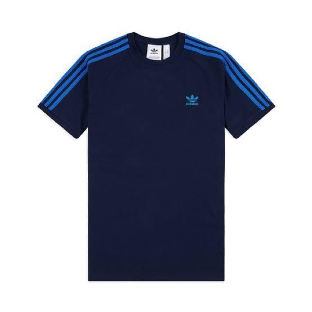 Ad*d*s 3 Striped Collegiate เสื้อยืดสีกรมท่าพร้อมป้ายเต็ม