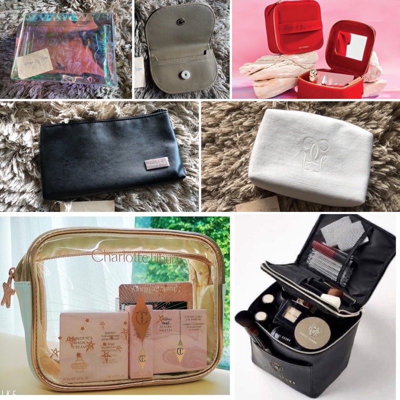 #แท้ % .กระเป๋าเครื่องสำอาง YSL/Guerlain/ MAC/ Bobbi Brown/ Charlotte Tilbury/ Evidens/ 111Skin/ Sisley.