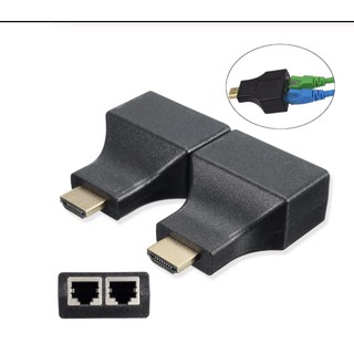 1 Pair HDMI Dual RJ45 CAT5E CAT6 UTP LAN Ethernet HDMI Extender Repeater Adapter 1080P For HDTV HDPC PS3 STB