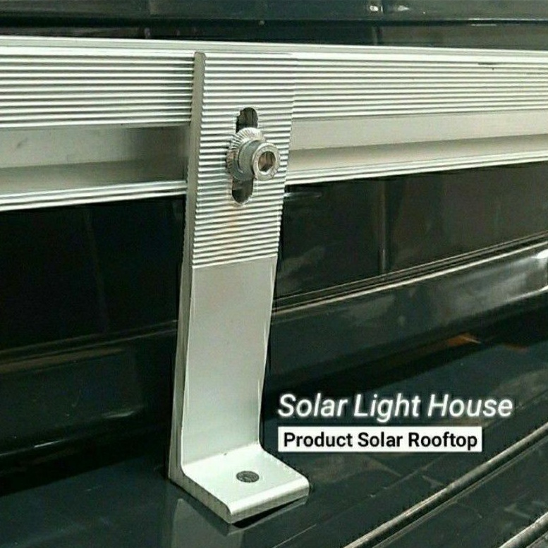 ขายึดราง SOLAR CELL  L -feet ยาว 160 mm สำหรับหลังคาเมทัลชีท
