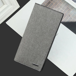 &lt;BeeTreeBags&gt; Mens Wallet Long Canvas Wallet Ultra-Thin Student Youth Fashion Multiple Card Slots Personality Wallet tSaP