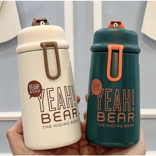 🚗New Arrival🌟 กระบอกน้ำ bear รุ่น F-8834 กระบอกน้ำเก็บอุณหภูมิ กระบอกน้ำลายน่ารัก การ์ตูน3D พร้อมส่งในไทย กระติกน้ำ