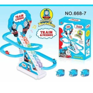 ProudNada Toys ของเล่นเด็ก ของเล่นเสริมพัฒนาการ รถไฟไต่บันได โทมัส TRAIN&amp;FRIENDS MY ELECTRIC SLIDE  NO.668-7