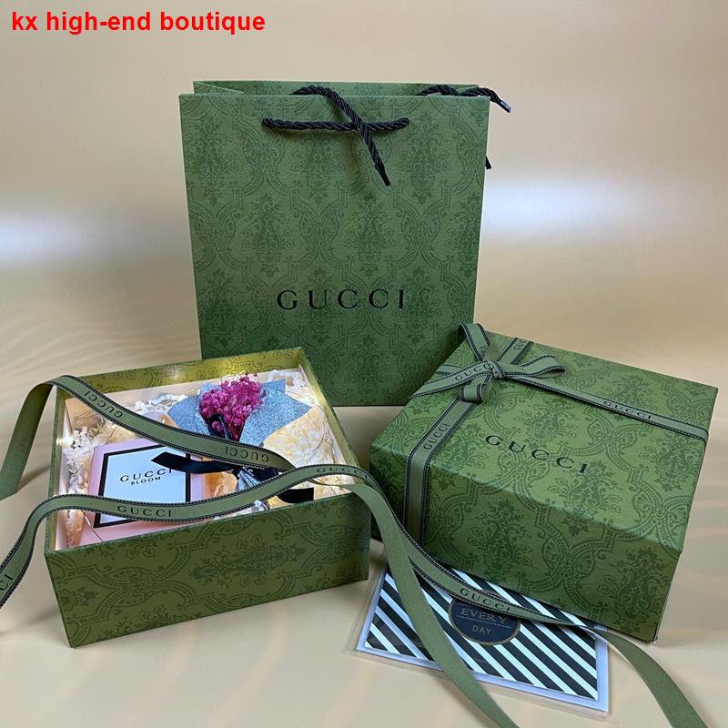 kx high-end boutiqueGucci Gucci Green Paper Bag น้ำหอม ลิปสติก Gift Bag ผ้าพันคอ เสื้อผ้า Box Tote Bag Gift Box