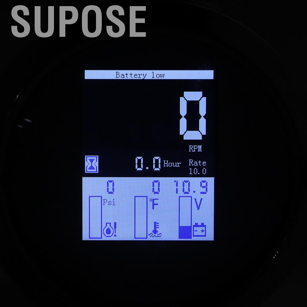 Supose เครื่องวัดความดันน้ํามันมัลติฟังก์ชั่น 3 . 3 - นิ้ว 4 - In - 1 สําหรับเรือ-