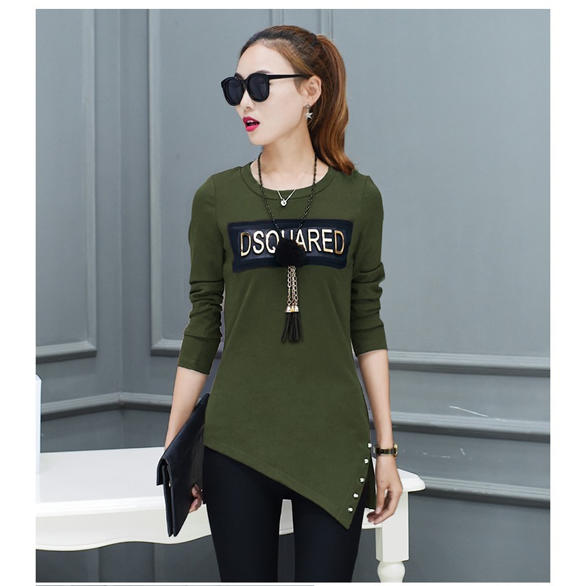 Coshop เสื้อแขนยาวสไตล์เกาหลีสําหรับผู้หญิง