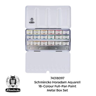 74318 Schmincke Horadam Aquarell 18-Colour Full-Pan Paint Metal Box Set | Sweet Film Bar