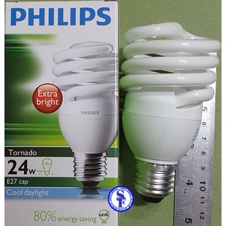 หลอดทอร์นาโด 24W PHILIPS E27 Cool Daylight