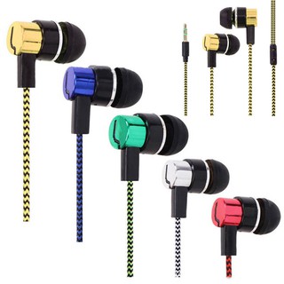 3.5mm In-Ear Sport Earphones Bass Headphone Stereo Headset Braided Bass Earbuds