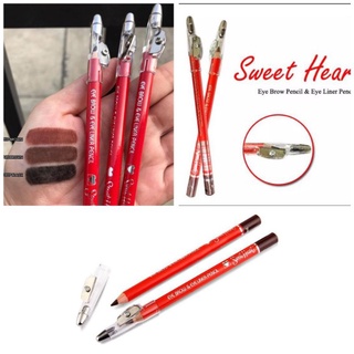 คิ้วแดง Sweet Heart Eye Brow Pencil คิ้วแดง+กบเหลา 1 แท่งรุ่นขายดียอดนิยม