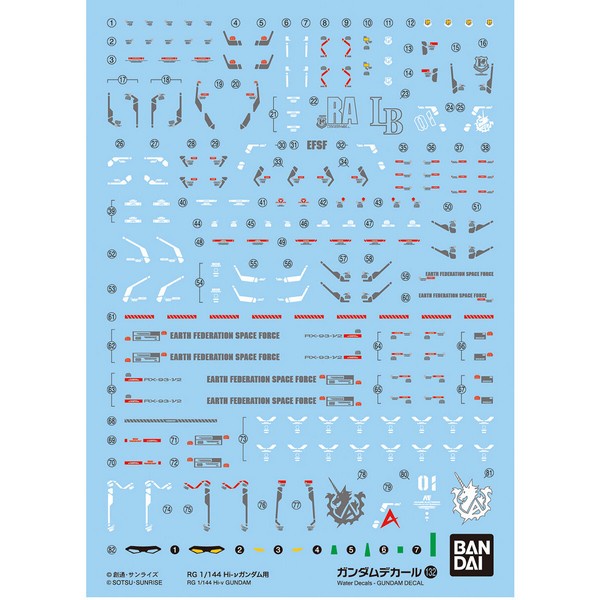 Bandai Decal GD132 RG 1/144 Hi-Nu Gundam 4573102621658 (Decal)