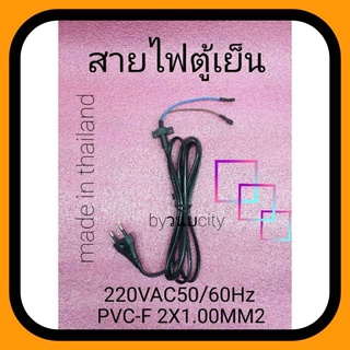 สายไฟตู้เย็น PVC 2×1.0 220-500VAC 50/60Hz ยาว2เมตร