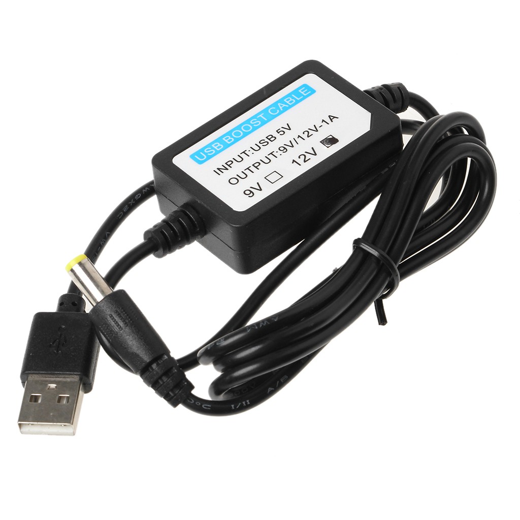 Wingo USB 5v To 12v 5.5 x 2.1 mm Step Up อะแดปเตอร์สายเคเบิ้ลสำหรับ WiFi Router LED stri