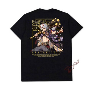 [100% Cotton] Kaos ARATAKI ITTO GENSHIN IMPACT | Kaos distro | Kaos pria | Kaos wanita | เสื้อยืดลําลอง พิมพ์ลาย lelaki