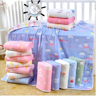 ผ้าห่มสาลู ผ้าฝ้ายญี่ปุ่น ขนาด80x80cm หนา 6ชั้น