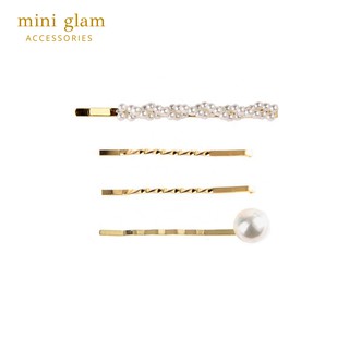 Miniglam Tinkerbell Pearl Hair Pin Set C เซ็ตกิ๊บติดผมมุกทิงเกอร์เบลสีทอง