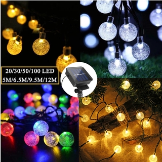 ✨COD🎄พร้อมส่ง✨ ไฟตกแต่ง 20/30/50/100 LED ไฟแต่งสวน แสงอาทิตย์ ไฟสตริง ไฟคริสมาส