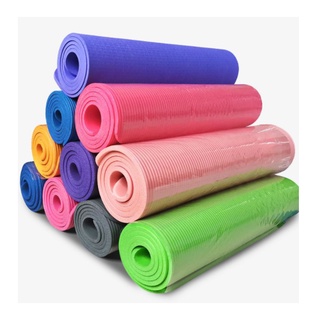 🌺มาใหม่🌺เสื่อโยคะ Yoga mat🤸‍♀️ เนื้อนุ่มนิ่ม เสื่อออกกำลังกาย กันน้ำกันลื่น แผ่นโยคะ หนา8mm เสื่อโยคะNBR   183*61*0.8cm