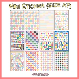 💌✨[Ver.1] Mini สติ๊กเกอร์ตัวอักษร,วงกลม หลากหลาย ไซส์มินิ (Size A7) ไดคัทแล้ว พร้อมส่ง!!!! 📦