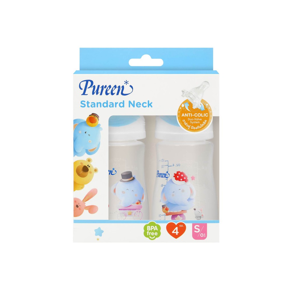 Pureen رضاعات PP قياسية 4 أونصة (رضاعتان) — صورة 6