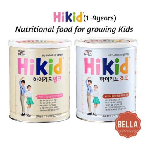 Ildong Foodis Hikid Milk, Choco อาหารเสริมสําหรับเด็ก 2 รส 600 กรัม