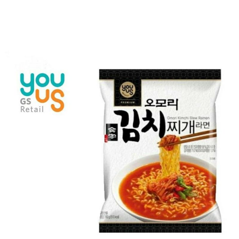 มาม่าเกาหลีรสกิมจิดั้งเดิม Omori Kimchi Ramen 160 g