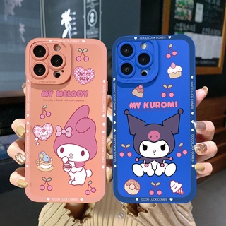 เคสโทรศัพท์มือถือ ขอบสี่เหลี่ยม ลาย Kuromi My Melody สําหรับ Samsung Galaxy A33 A53 A73 5G A32 A52S A72 A31 A41 A71