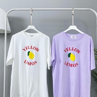 เสื้อยืดโอเวอร์ไซส์สกรีนลาย yellow lemon🍋