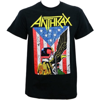 100%cotton เสื้อ ยืด ราคา ส่ง Anthrax Mens Dredd Eagle T-Shirt men เสื้อ ยืด ผู้ชาย คอกลม โอเวอร์ ไซส์สามารถปรับแต่งได้