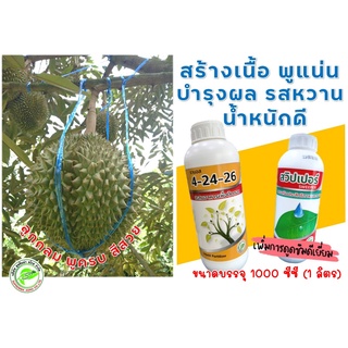 💥💥💥ชุดบำรุงผล+ขยายลูก💥💥💥 ปุ๋ยน้ำธานอส สูตร 4-24-26 +สารเพิ่มประสิทธิภาพและจับใบ สวิปเปอร์
