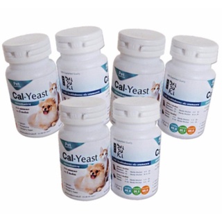 อาหารเสริม Cal Yeast บำรุงกระดูก และ Wit  yeast บำรุงขน ผิวหนัง ช่วยให้เจริญอาหาร 70เม็ด 380 เม็ด สัตว์ 3 เดือนขึ้นไป