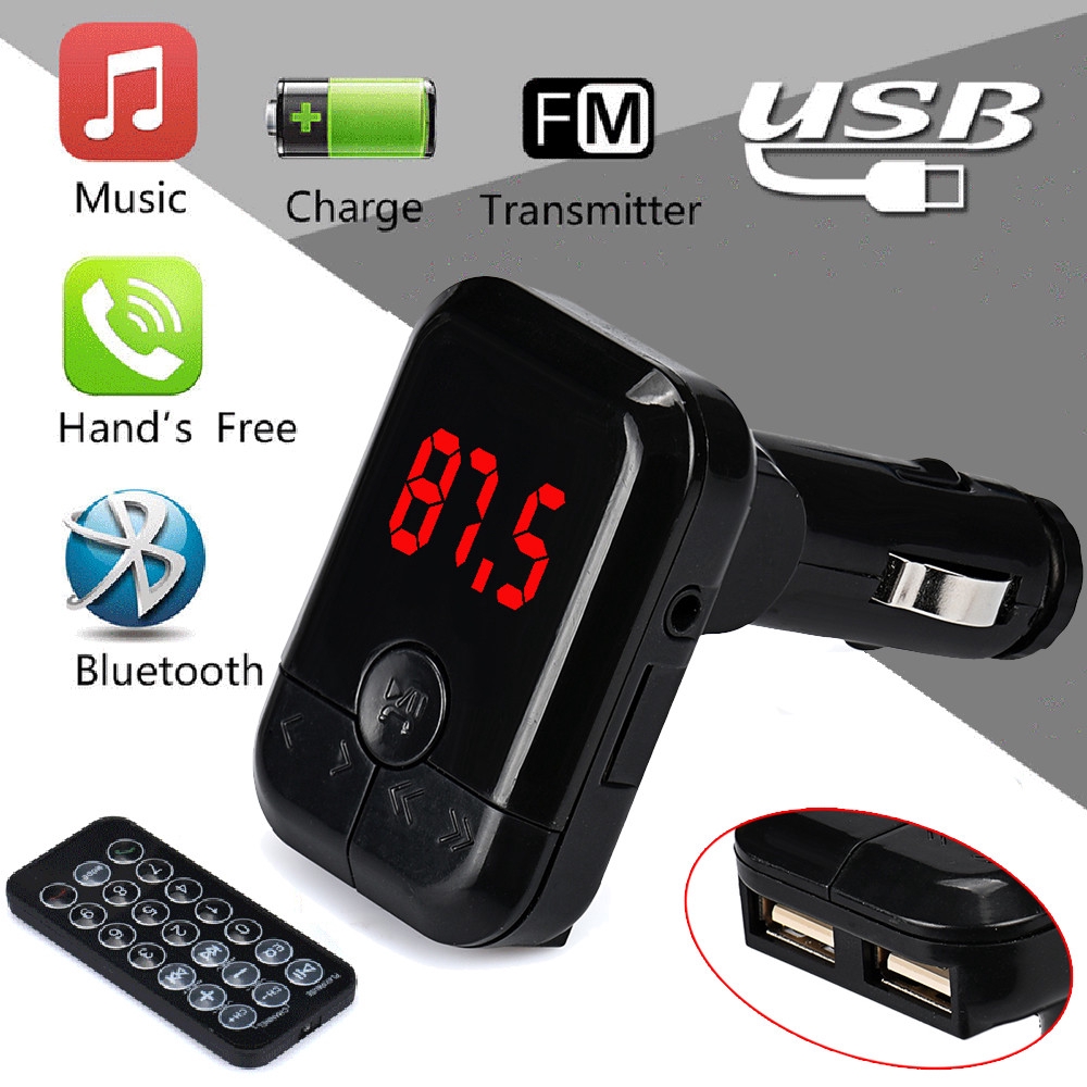 Bluetooth Car Kit Wireless FM Transmitter Modulator USB MP3 Audio Player A