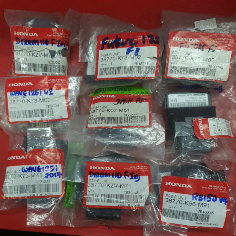 ECU /PGM -FI UNIT HONDA RS150 V1/V4 /WAVE125I V1/V2/FUTURE F.INJECTION/DREAM 110 F.INJECTION/DASH F.