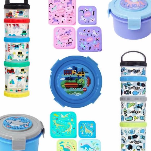 ขนมภาชนะใส่อาหารสําหรับเด็ก Smiggle 4 in 1 Original Dino unicorn