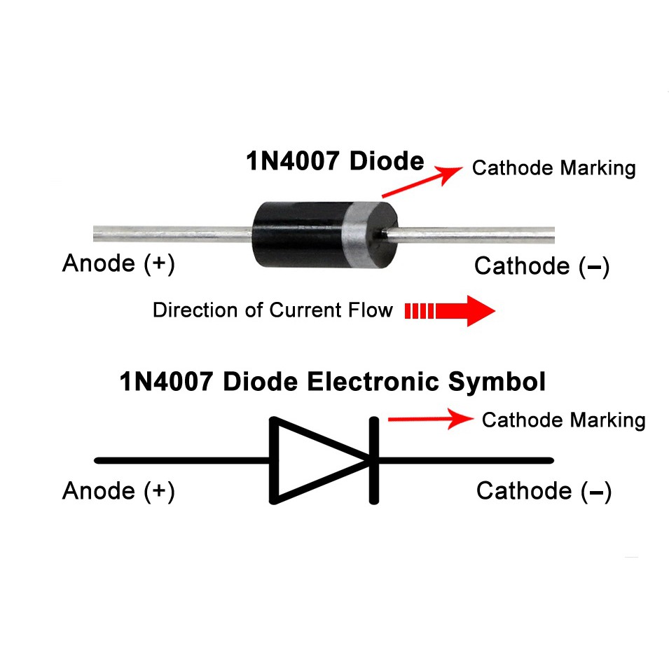 1N4007 Diode ไดโอด 10 ชิ้น แปลงไฟ 1A 1000V Rectifier 10Pcs Diode