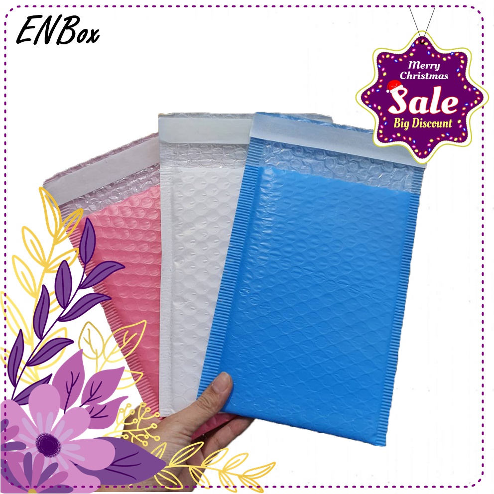 ซองพลาสติกกันกระแทก สีชมพู /ฟ้า/ขาว 15*20+4 (โปรดอ่านก่อนสั่ง)ใบเดียวก็ขายจ้า ซองกันกระแทก ซองพัสดุก