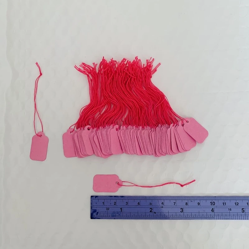 Paper tag ป้ายราคาจิวเวลรี่ กระดาษป้ายราคา บรรจุขาย 100 ชิ้น/ห่อ มี 2 ขนาด และหลายสีให้เลือก