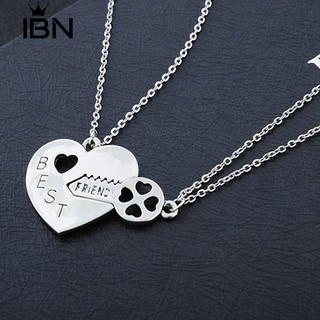 ** 2 ชิ้น / ชุด Love Heart Key ของที่ระลึก BFF เพื่อนที่ดีที่สุดสร้อยคอแกะสลัก