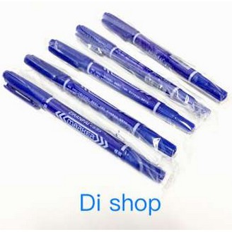 ปากกาเขียนแผ่นซีดี 2 หัว ชุด 5 ด้าม สีน้ำเงิน สีเข้ม ติดทนนาน
