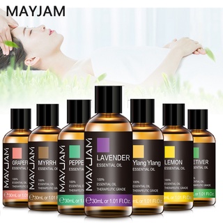 [Limited: +5ml Lemon] MAYJAM น้ำมันหอมระเหย สารสกัดจากพืชธรรมชาติ 30 มล ลาเวนเดอร์ peppermint tea tree Diy candle essential oil room sprays fresh air aromatherapy oils