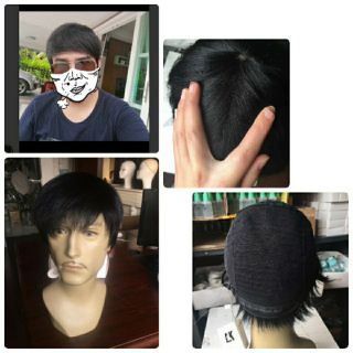 วิกผมชาย ผมแท้100% แบบสวมทั้งศีรษะ จัดส่งเร็ว/มีเก็บปลายทาง