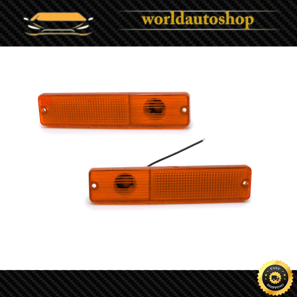 ไฟข้าง ทรงสีเหลี่ยม เลนส์สีส้ม 2ชิ้น Jeep  Cj5 Cj6 Cj7 Cj8 ปี1945 - 1975