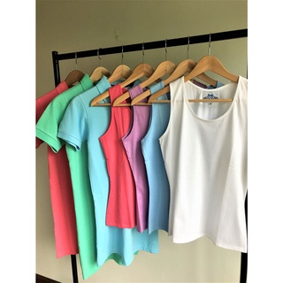 เสื้อกล้าม เสื้อกล้ามผ้าคอตตอน Cotton 100% มีหลายสี แขนกุด